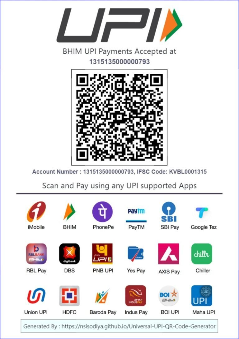 UPI QR code for the Trust