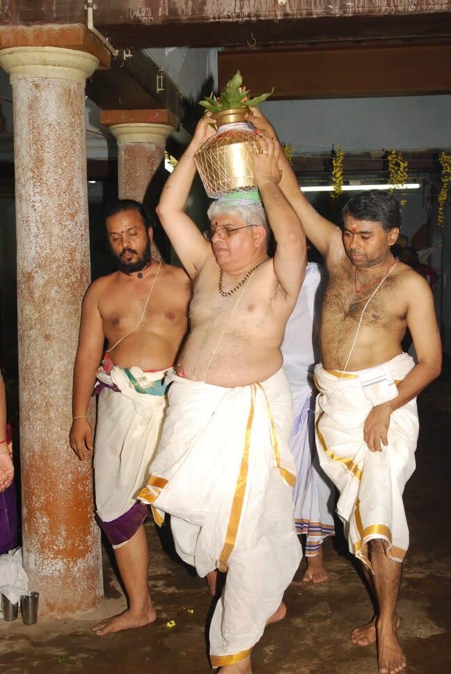 The kalasha carried to the shrine