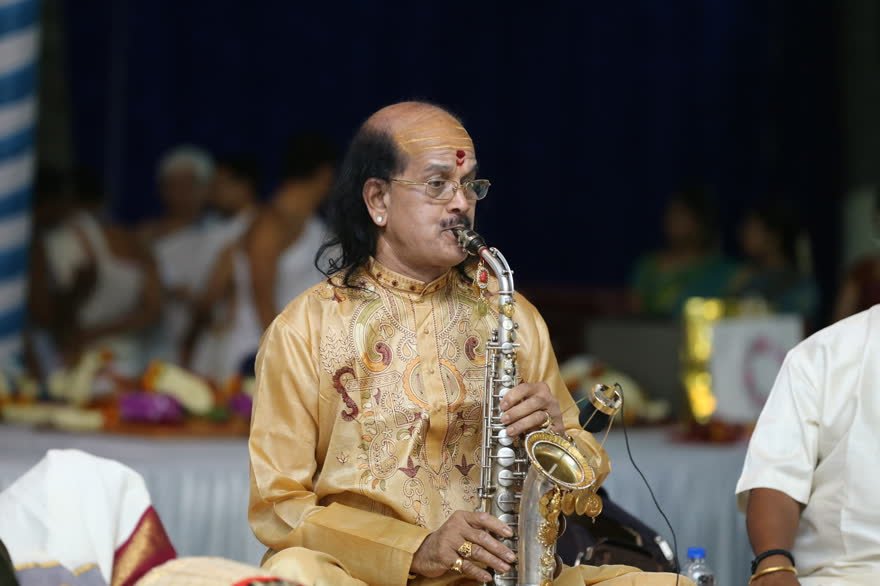 Saxophone recital at the Sangeeta Aradhana
