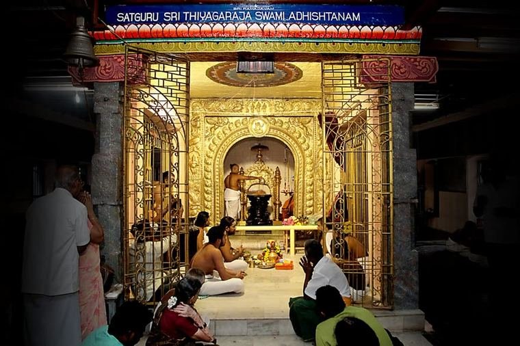 The samadhi shrine at Thiruvaiyaru