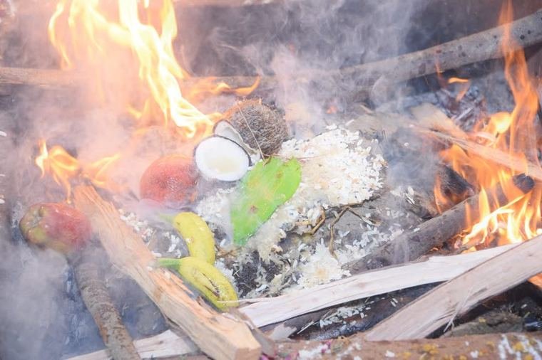 Offerings given to the fire