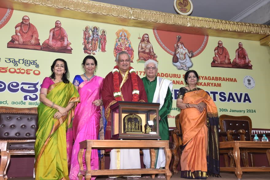 Before the shrine of Sri Rama