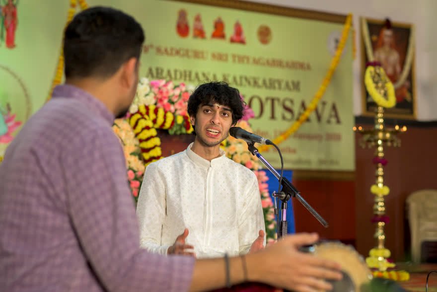 A young vocalist in recital